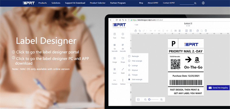 iDPRT တံဆိပ်ဒီဇိုင်နာ Software Interface
